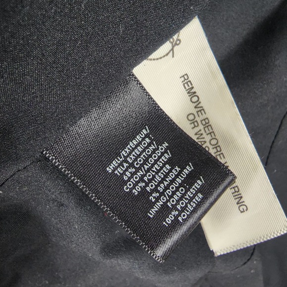 Ann Taylor Houndstooth Fringe Blazer Jacket Black White Size 4 - Picture 13 of 13